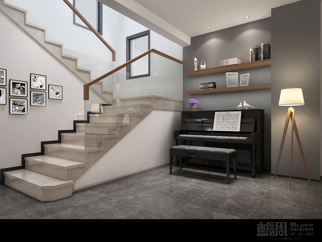 水映山岸公館別墅裝修設(shè)計:樓梯