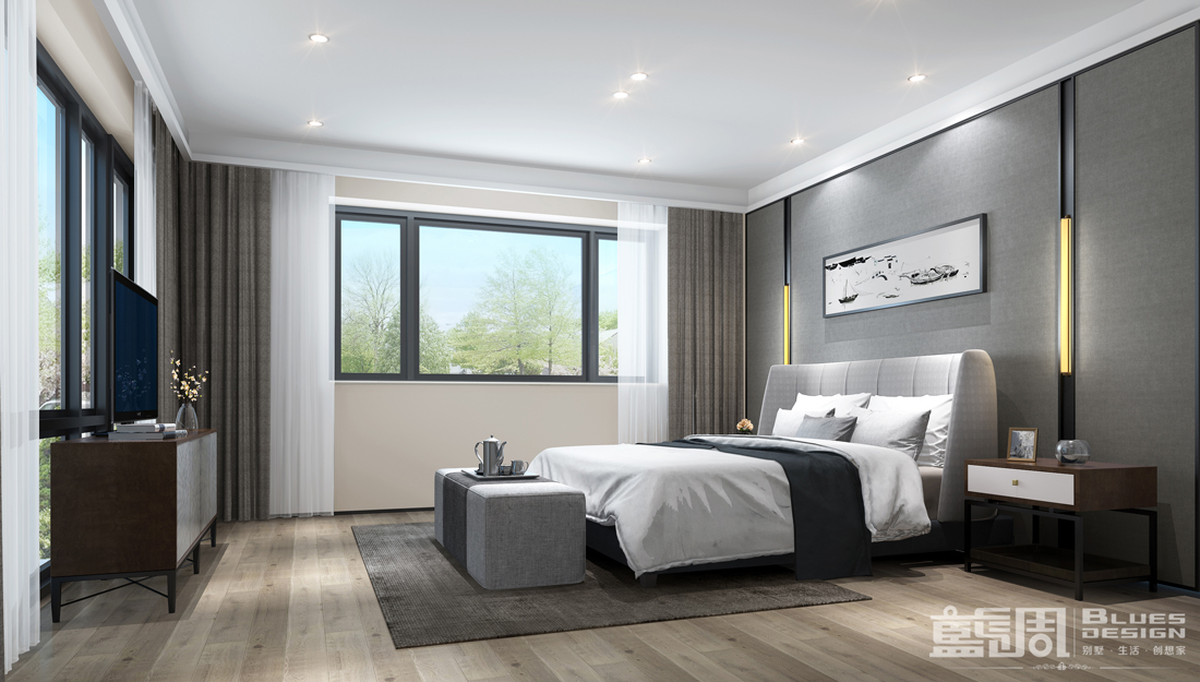 水映山岸公館別墅裝修設(shè)計:主臥