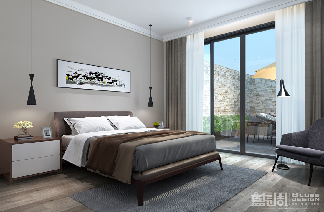 水映山岸公館別墅裝修設(shè)計:長輩房